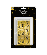 75 Jaar Deurgordijn Goud Zwart